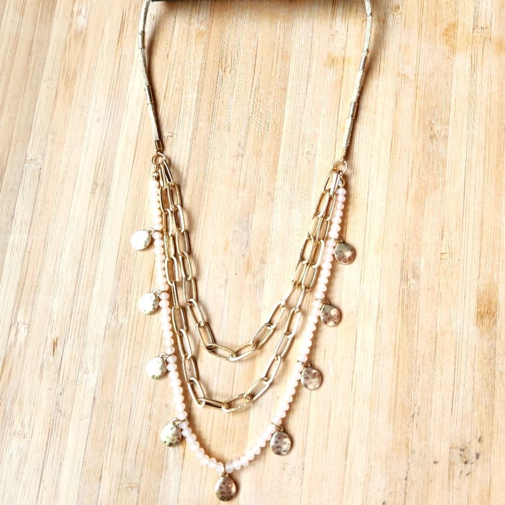 Ophelia Roe 16" multi layer necklace 3" adjustable extension costume jewelry - Picture 1 of 4
